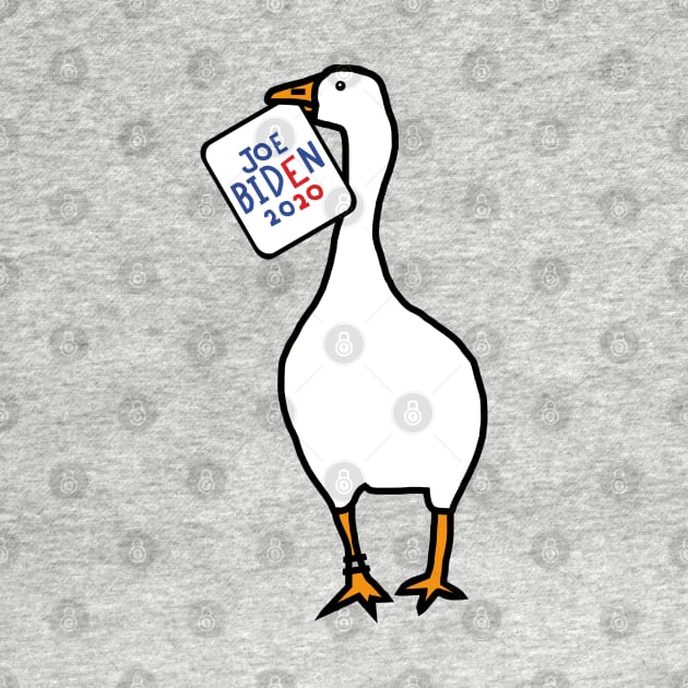 White Goose with Stolen Joe Biden 2020 Sign by ellenhenryart